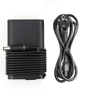 Black power adapter and cable
