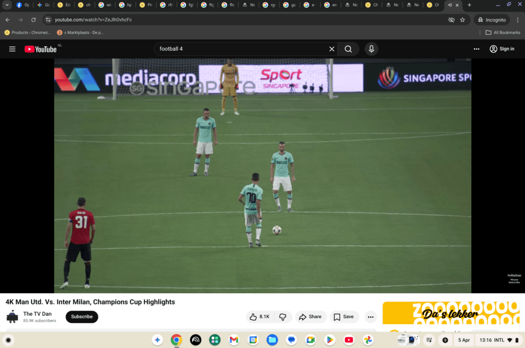 stress testing with multiple tabs open and 4k videos playing in 16GB ram chromebook